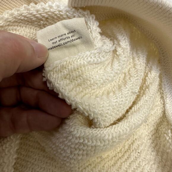 Madewell MWL Ivory Hooded Sweatshirt - Size Small - Picture 7 of 9